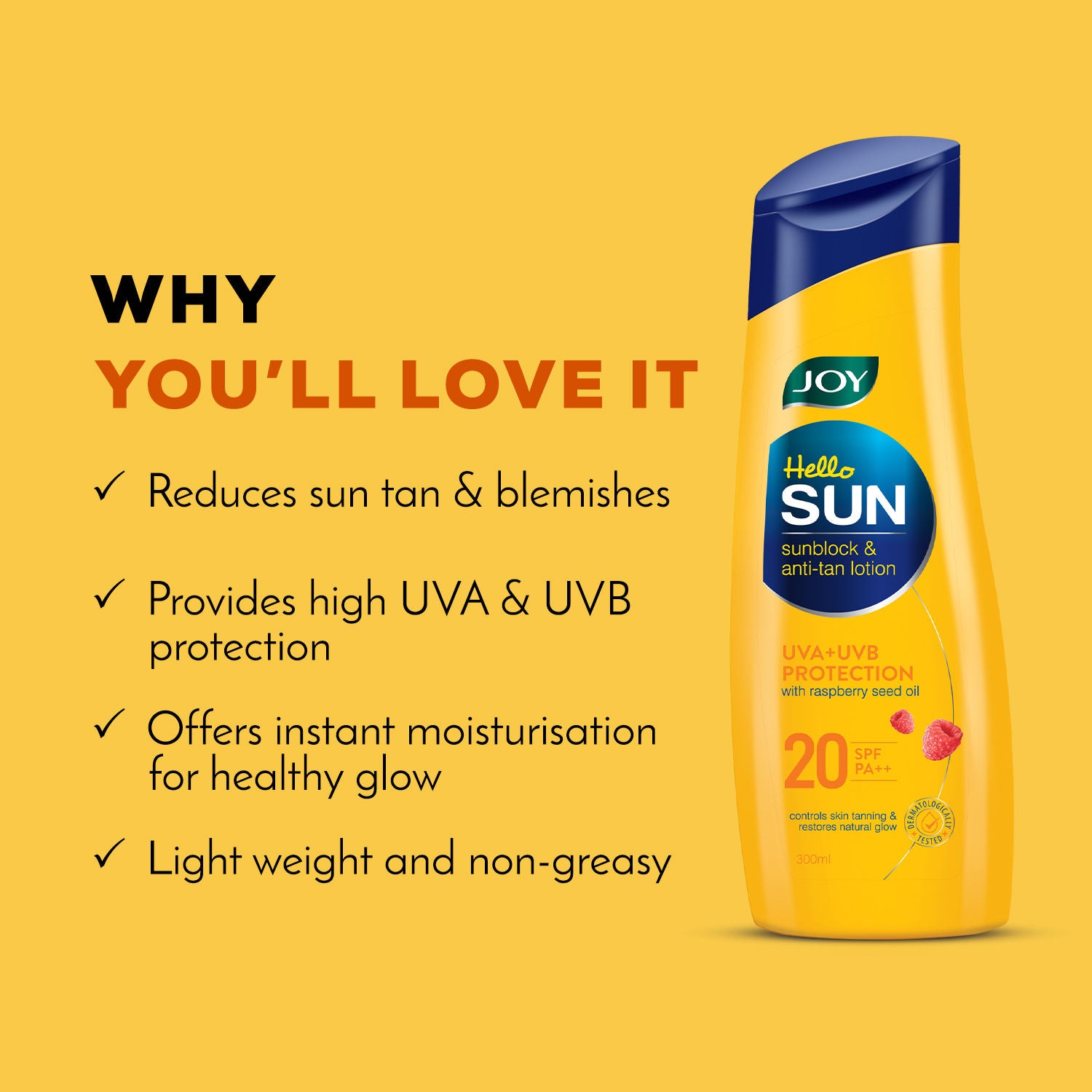 Hello Sun Body Sunscreen Lotion SPF 20 PA++ For Tan Control & Body Moisturization