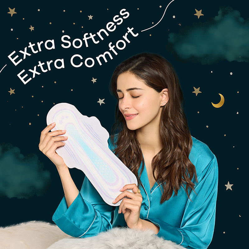Bindazzz Nights Xxl+ Sanitary Pads, Upto 0% Leaks All Night Long
