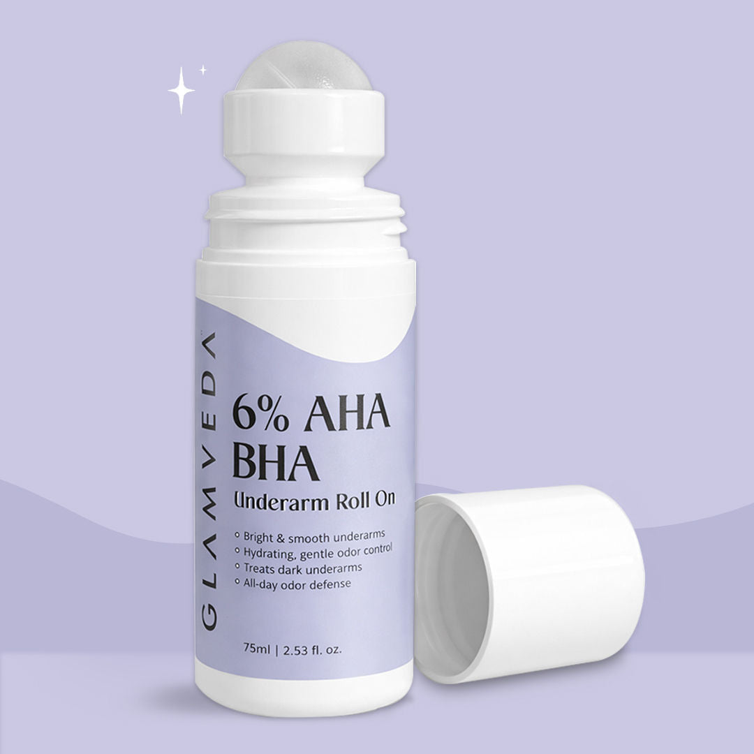 6% AHA BHA Underarm Roll On For Reduce Darkness & Odour Control