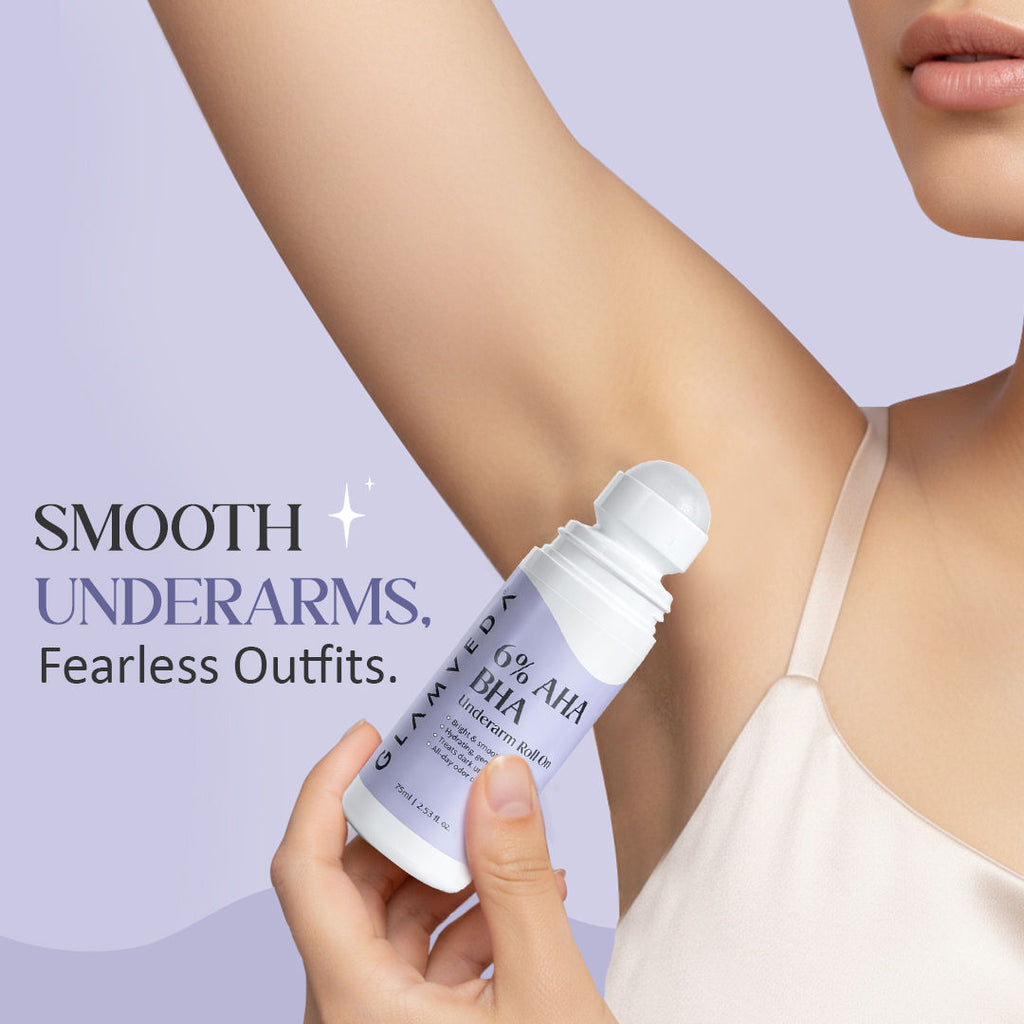 6% AHA BHA Underarm Roll On For Reduce Darkness & Odour Control