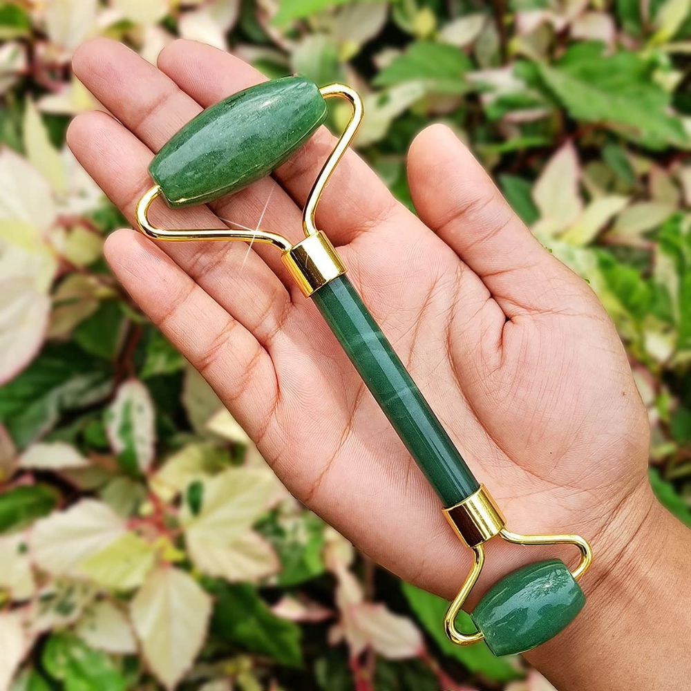 Pure Jade Green Adventurine Roller For Face