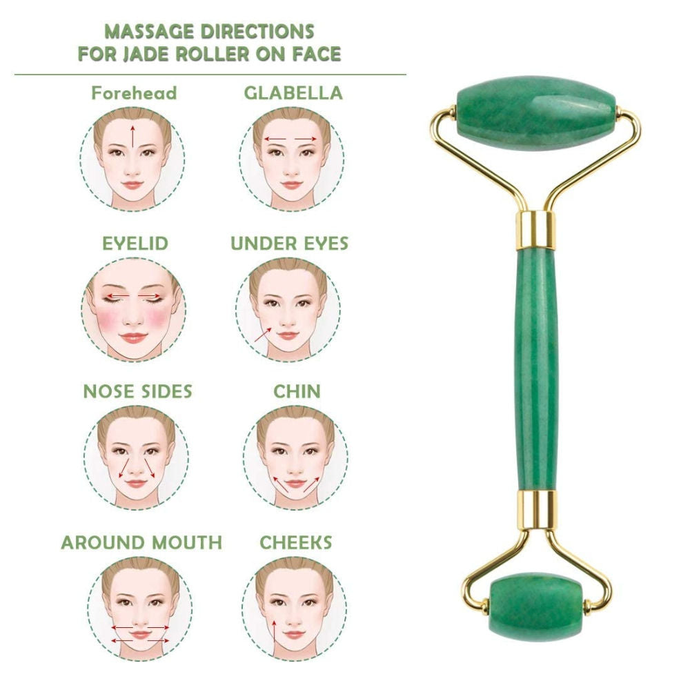Pure Jade Green Adventurine Roller For Face