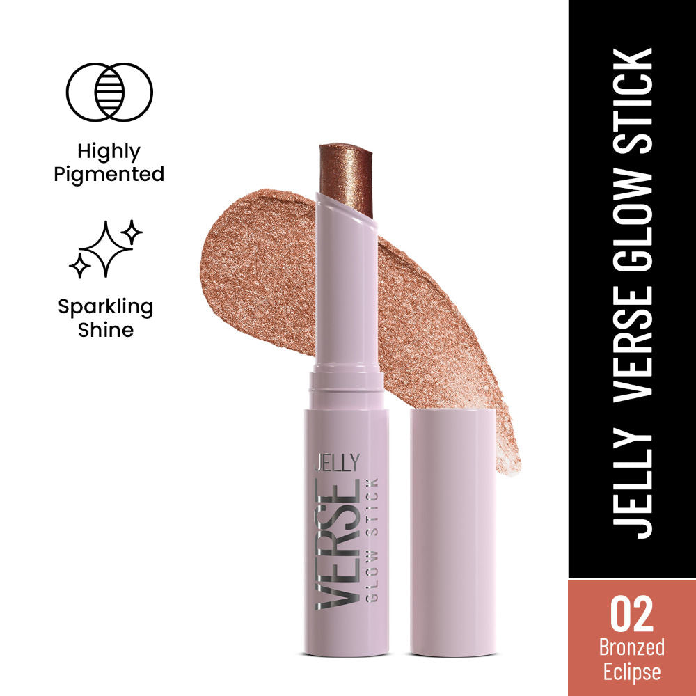 Jelly Verse Glow Eyeshadow Stick , Rich Color Payoff, Crease-Proof - Bronzed Eclipse