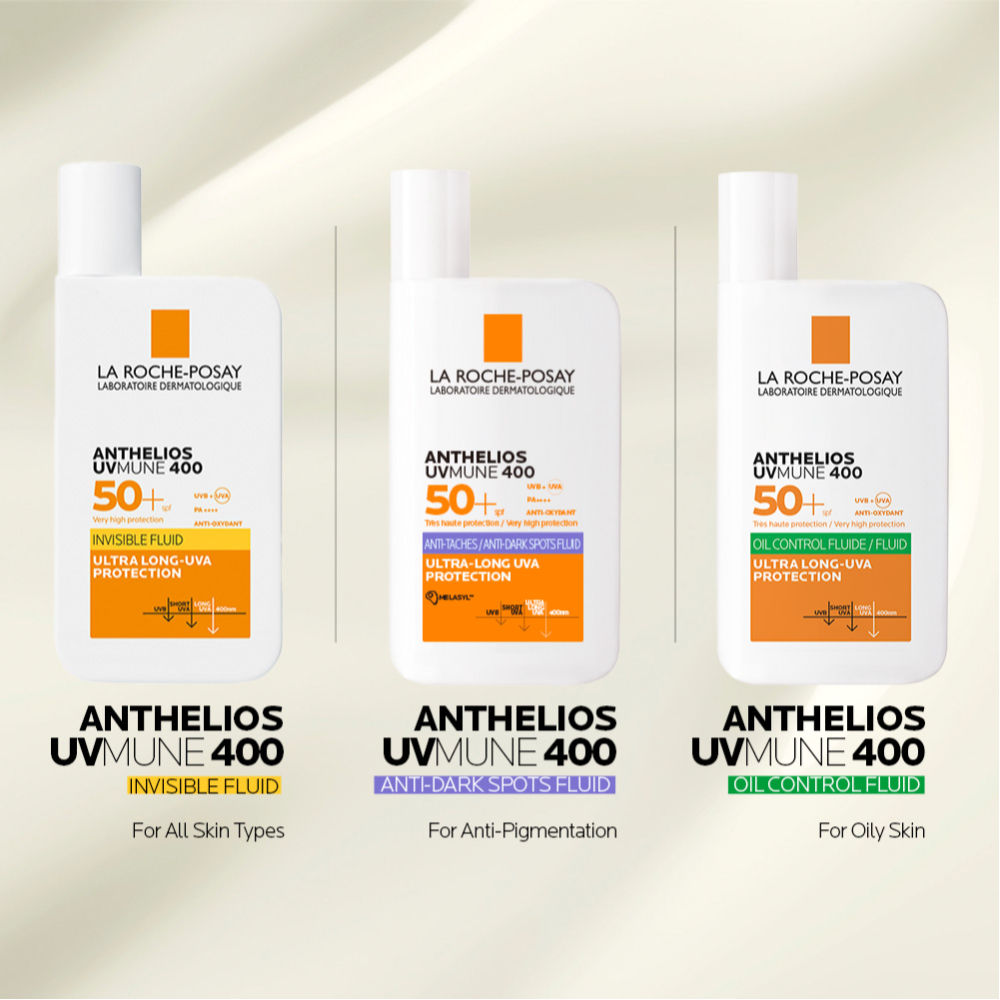 Anthelios UVMUNE400 Anti-Dark Spot Fluid SPF50+ Sunscreen with Melasyl for pigmented skin