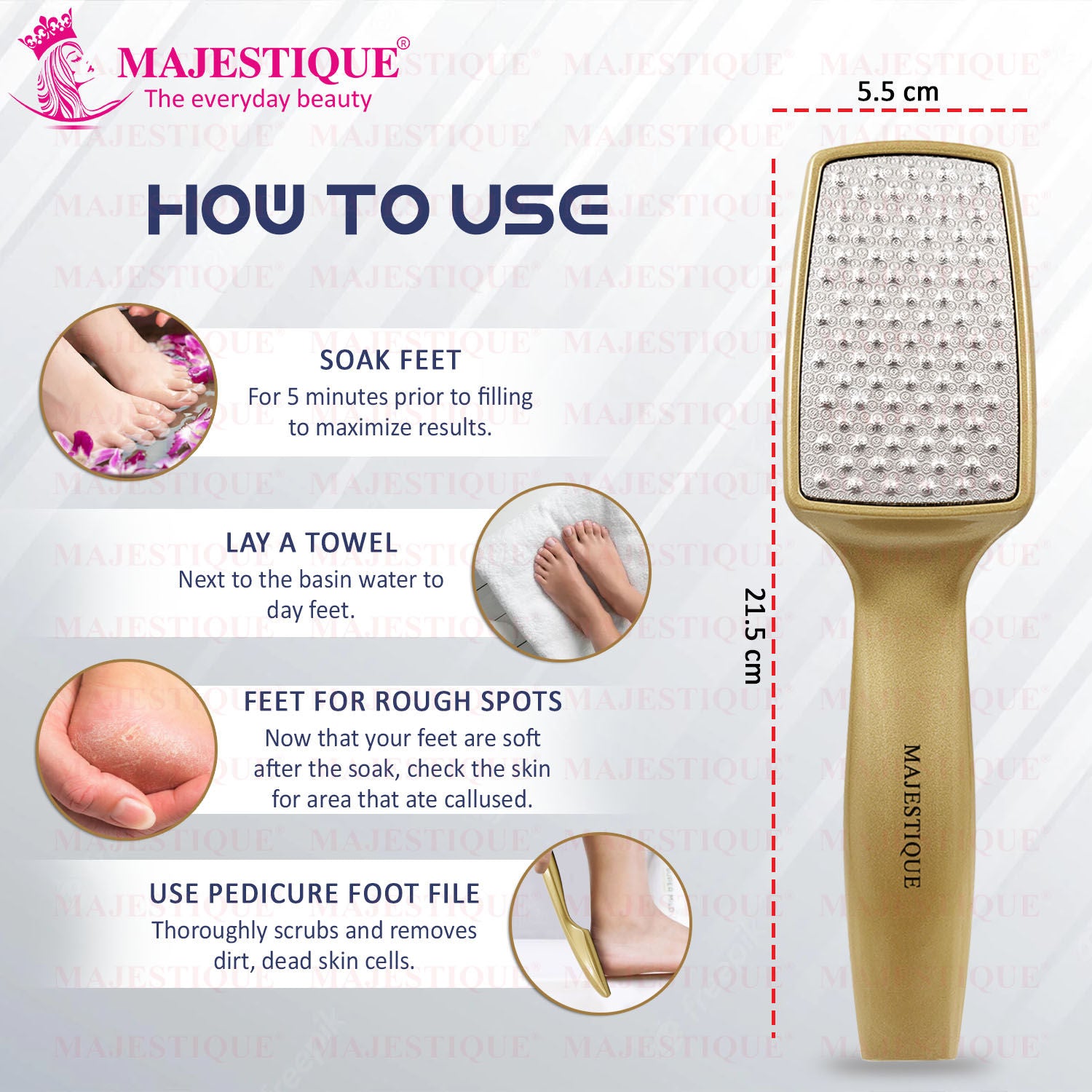 Professional Foot File - Laser-Cut Steel, Safe Dead Skin Remover - Color May Vary