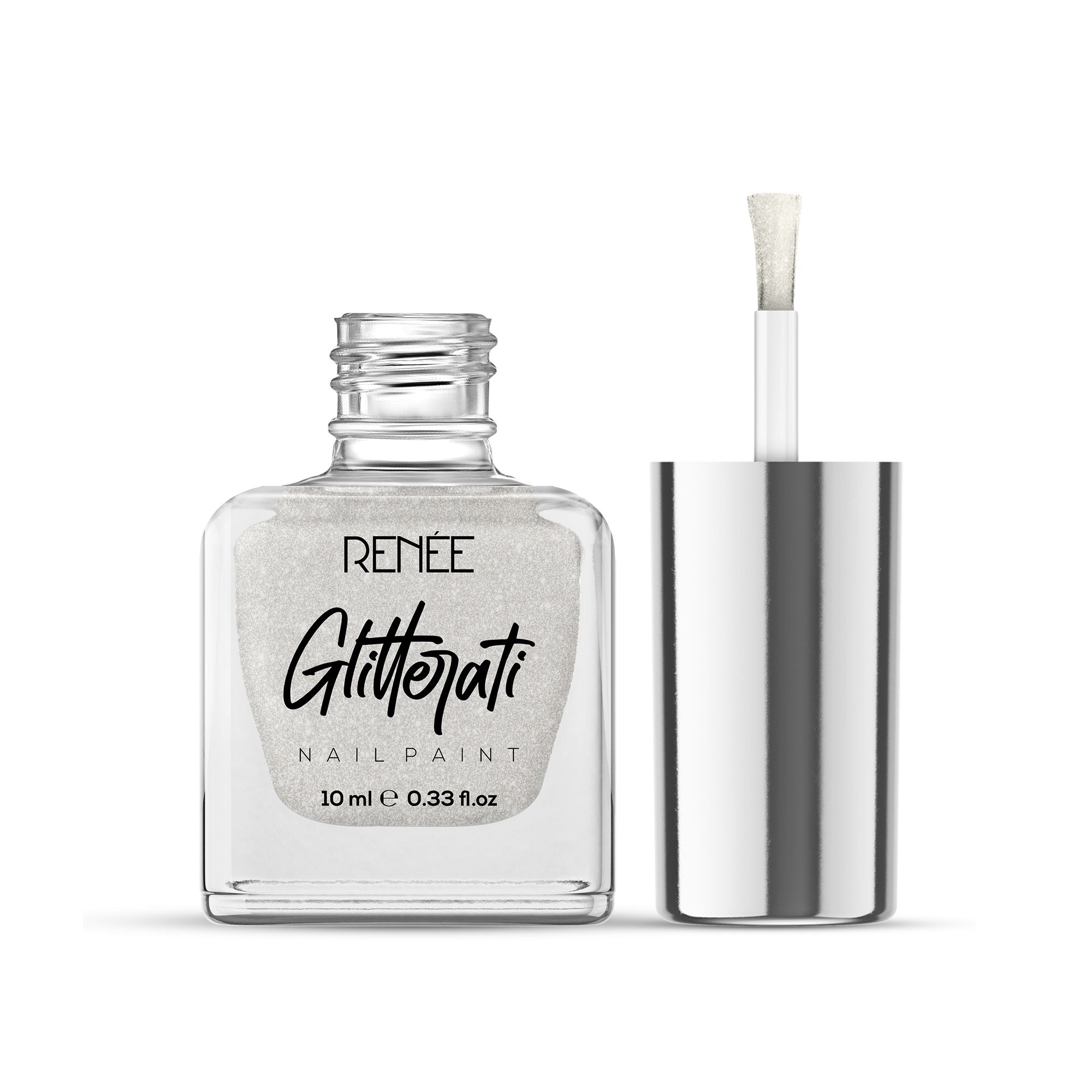 Glitterati Nail Paint - White Sparkle