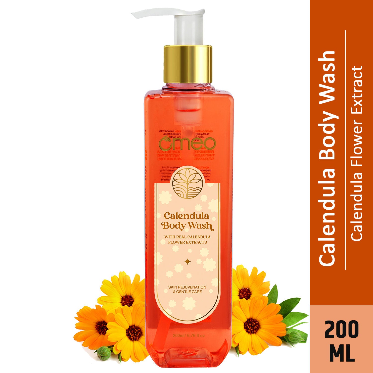 Calendula Body Wash Skin Friendly Ph, Gentle Cleansing, Soft Nourshing Body Wash