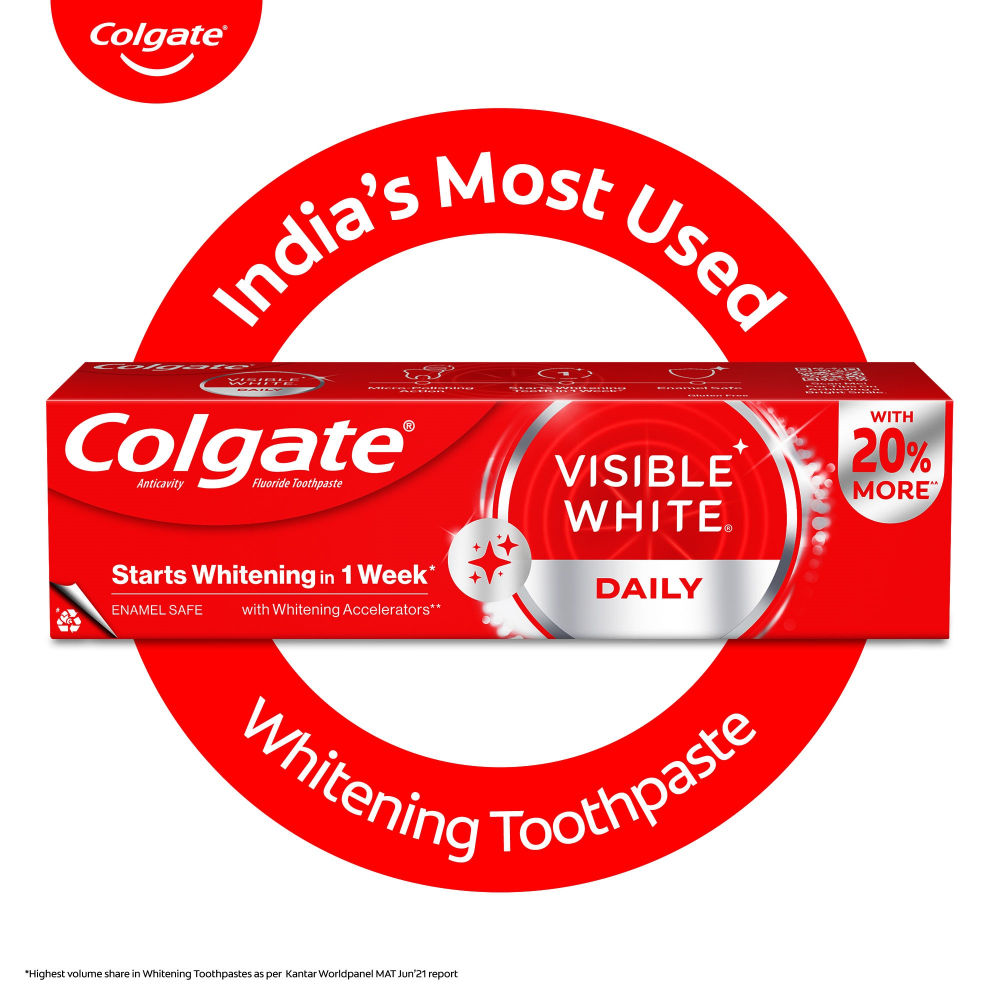 Visible White Toothpaste Teeth Whitening Starts in 1 week Safe on Enamel, Stain Removal