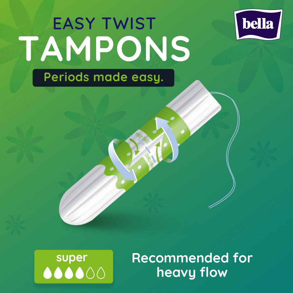 Tampon Super for Women, High Absorption, Very Heavy Flow, Comfort Fit, Leakproof