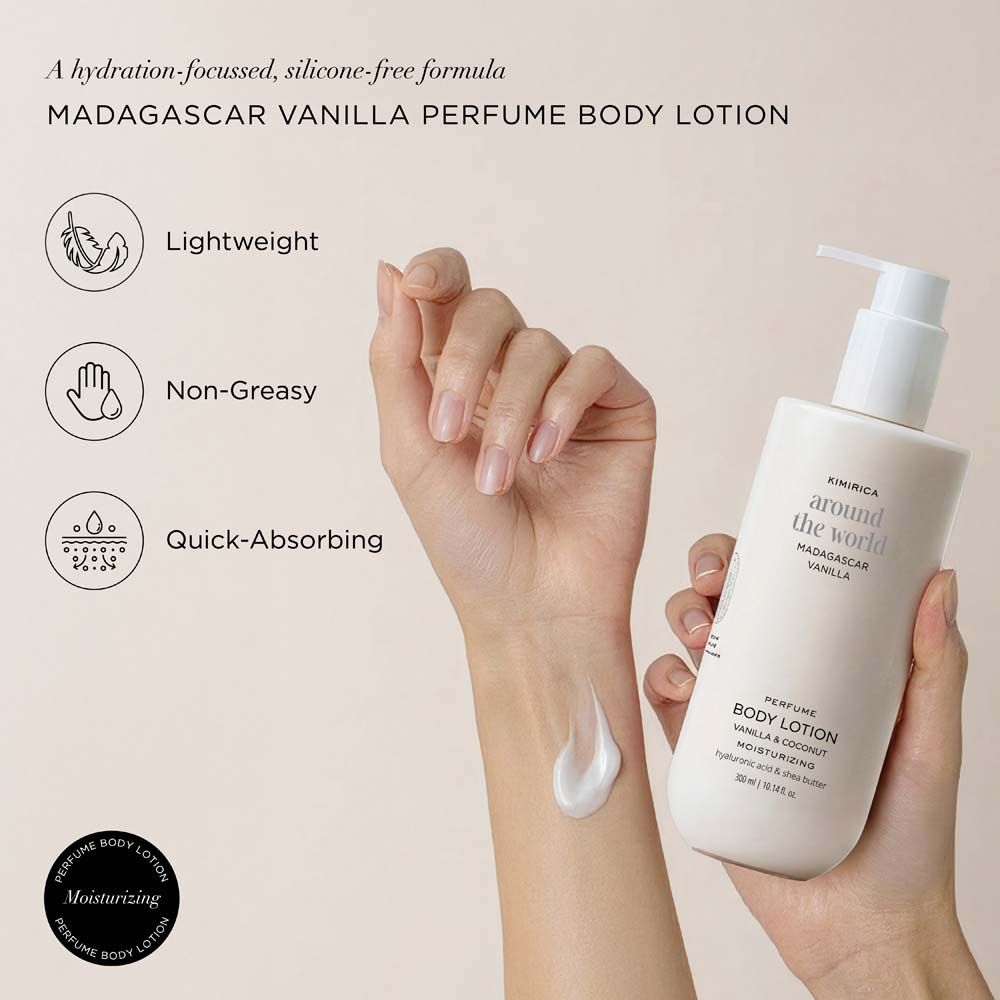 Madagascar Vanilla Body Lotion Deep Moisturization with Vanilla & Shea Butter for Dry Skin
