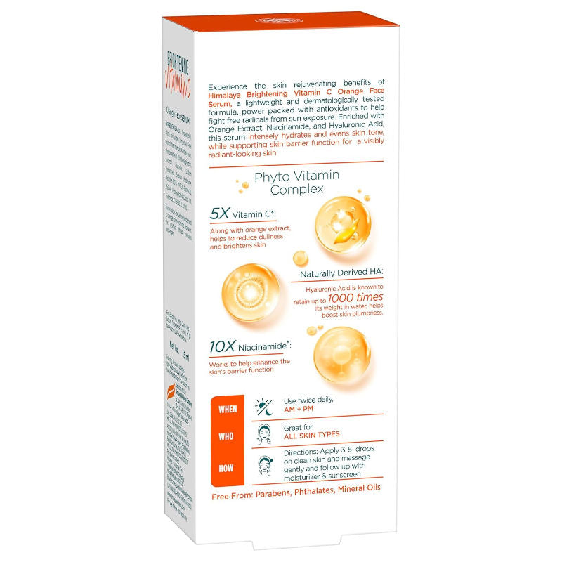 Brightening Vitamin C Orange Face Serum for Glowing Skin