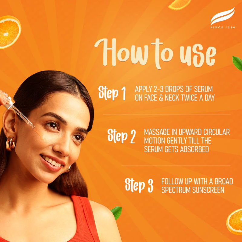 Brightening Vitamin C Orange Face Serum for Glowing Skin