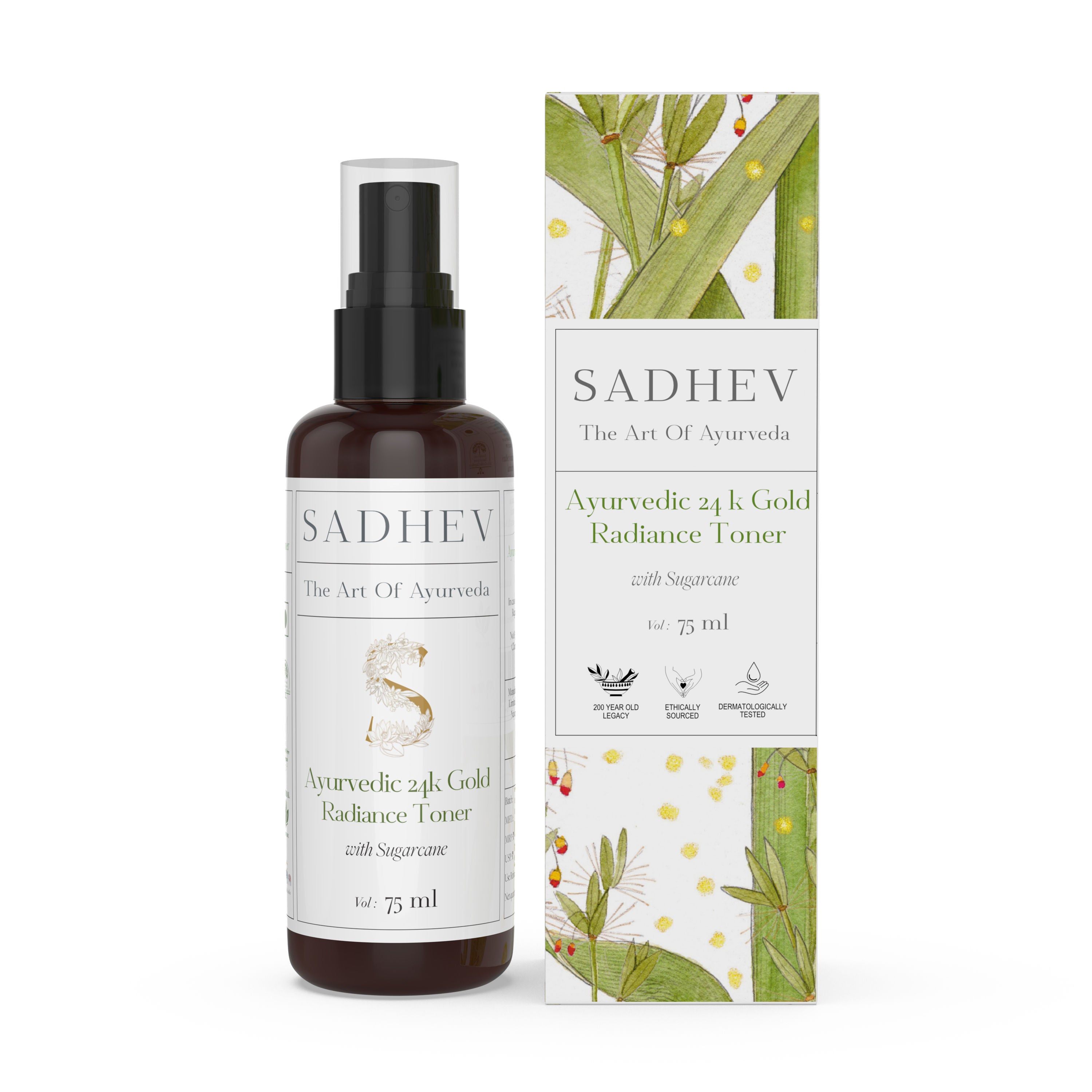 Ayurveda Ayurvedic Radiance Toner with Swarna Bhasma & Sugarcane