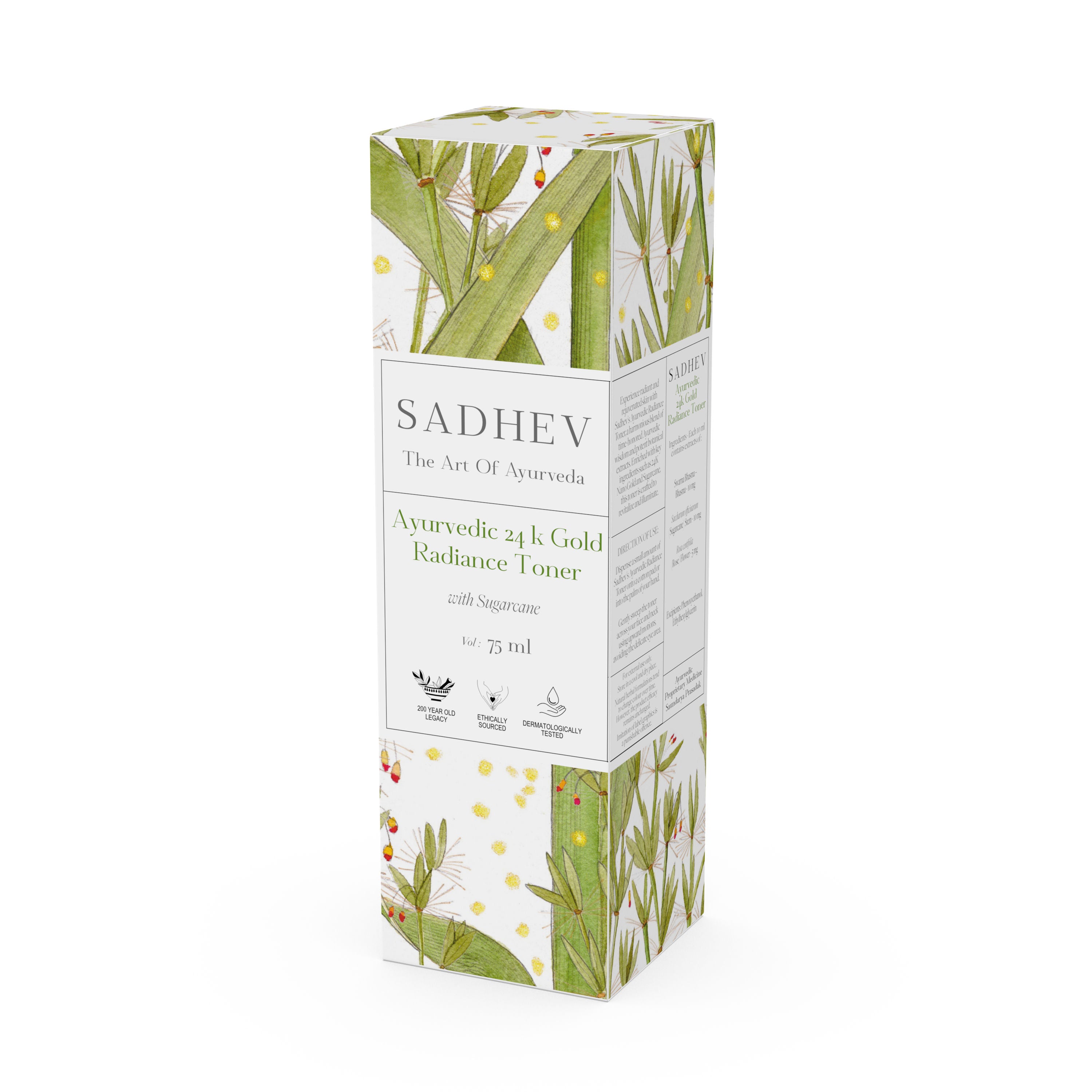 Ayurveda Ayurvedic Radiance Toner with Swarna Bhasma & Sugarcane