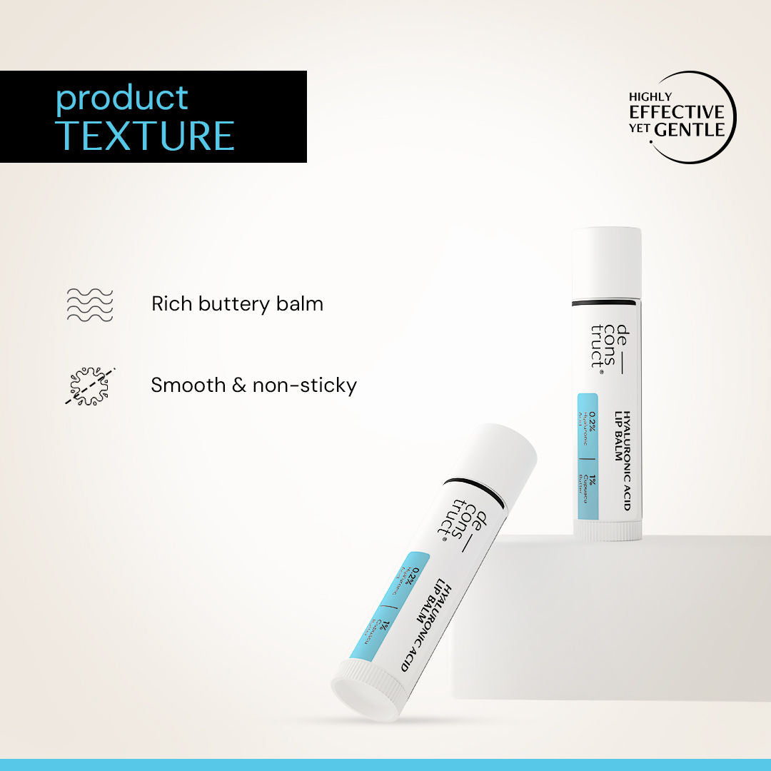 Hyaluronic Acid Lip Balm, Hydrates, Softens & Nourishes Dry Lips