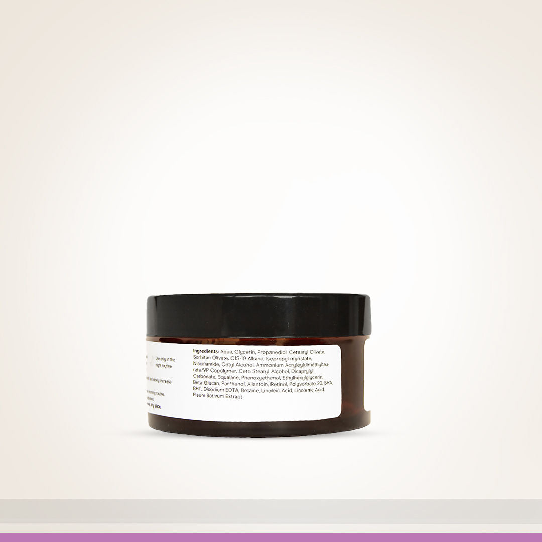 Retinol Night Cream, Boosts Collagen, Fades Wrinkles & Lines