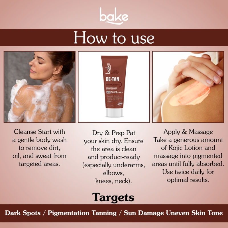 De-Tan Coffee Body Lotion With SPF 50 PA++++, Kojic Acid & 48H Moisture For Tan & Pigmentation