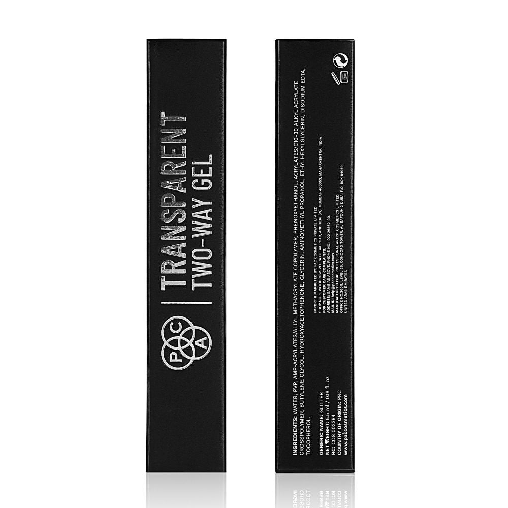 Transparent Two Way Gel - Lightweight Gel Formula, Glue for Chunky Glitter with Zero Fallout