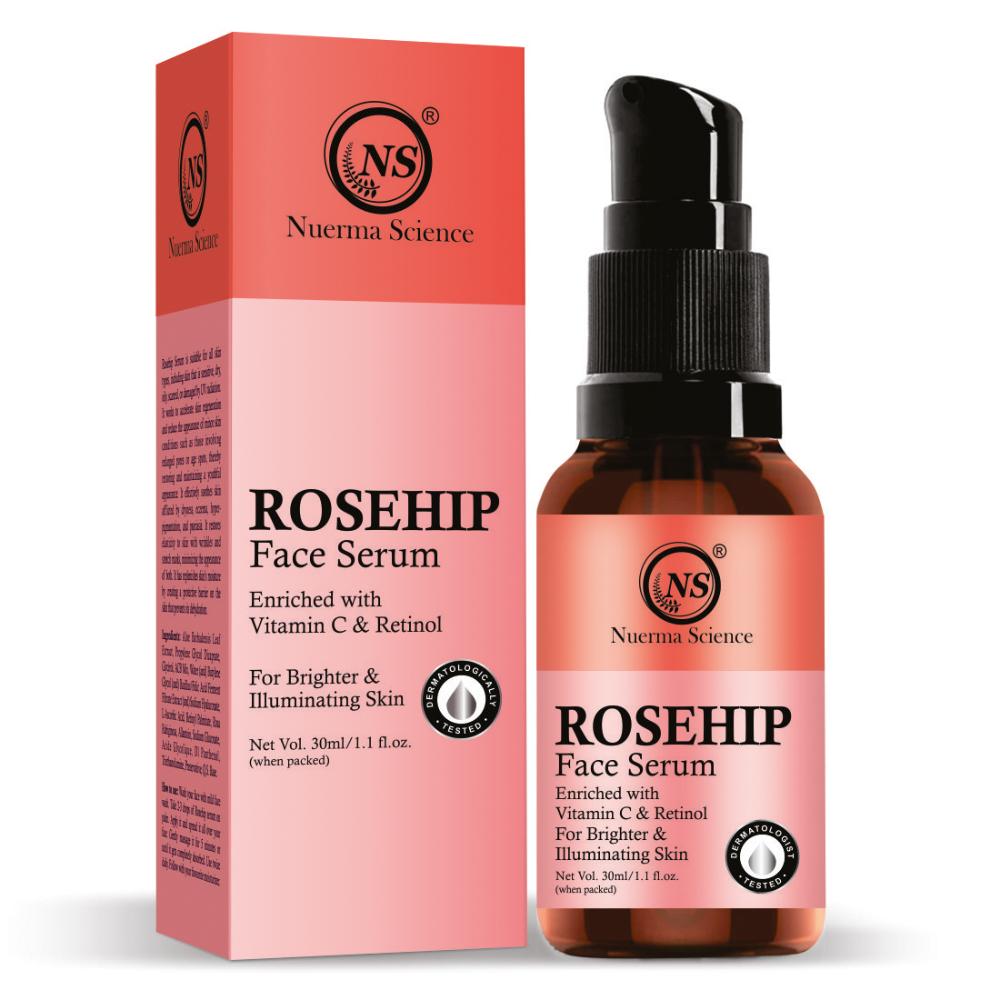 15% Rosehip Face Serum enriched Vitamin C & Retinol for Illuminating Skin