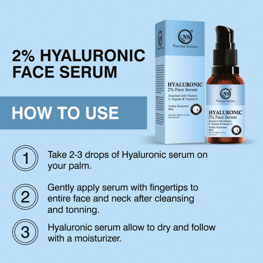 Hyaluronic Acid Face Serum enriched Vitamin C & Vitamin E for Hydrating Skin