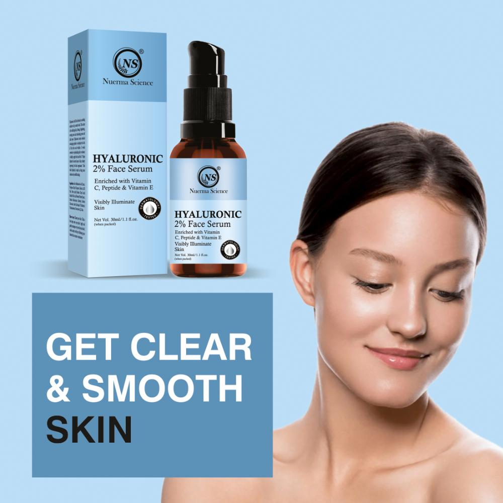 Hyaluronic Acid Face Serum enriched Vitamin C & Vitamin E for Hydrating Skin