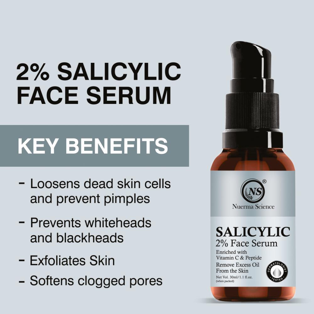 2% Salicylic Acid Face Serum for Unclog Pores & Control Excess Sebum