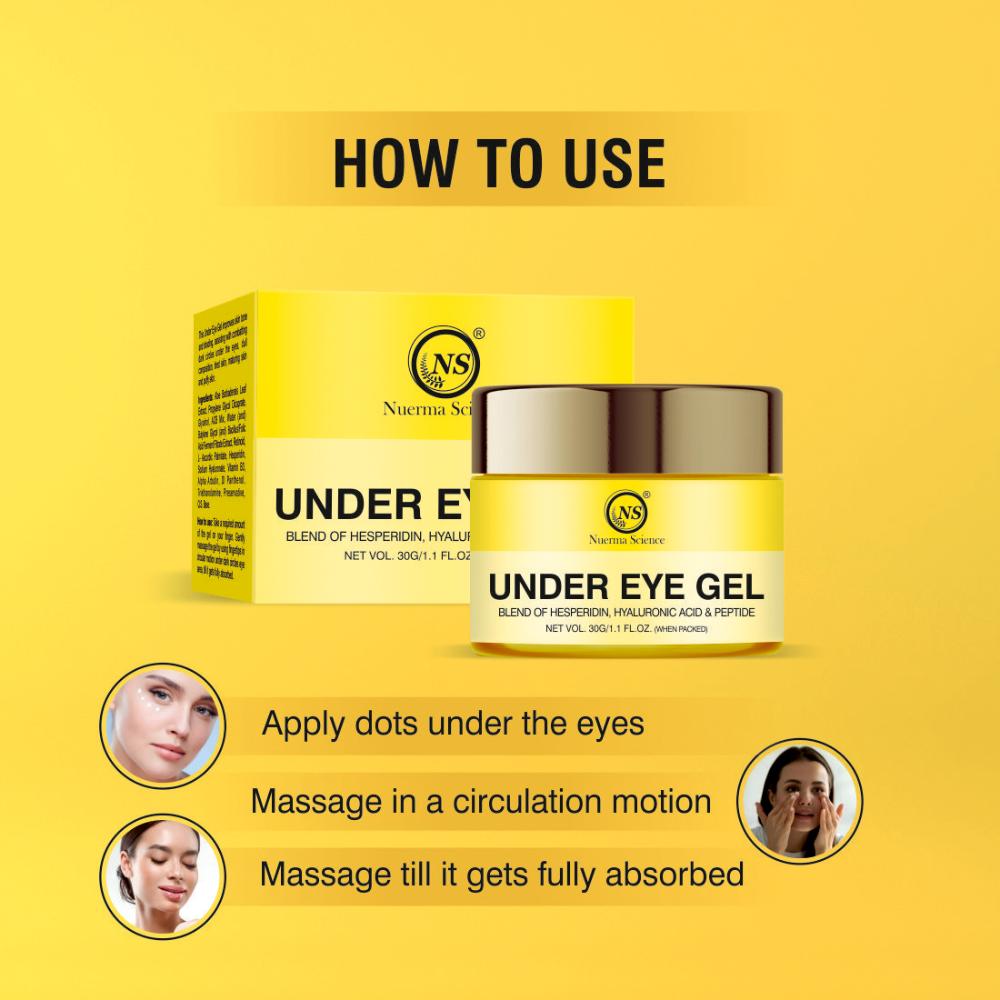 Under Eye Gel enriched Hyaluronic Acid for Removing Dark Circles and Puffy Eyes