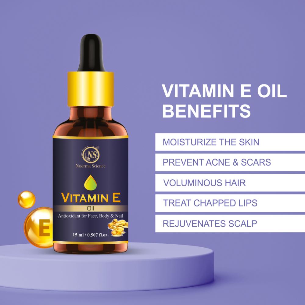 Vitamin E Oil For Antioxidant For Skin, Hair & Body