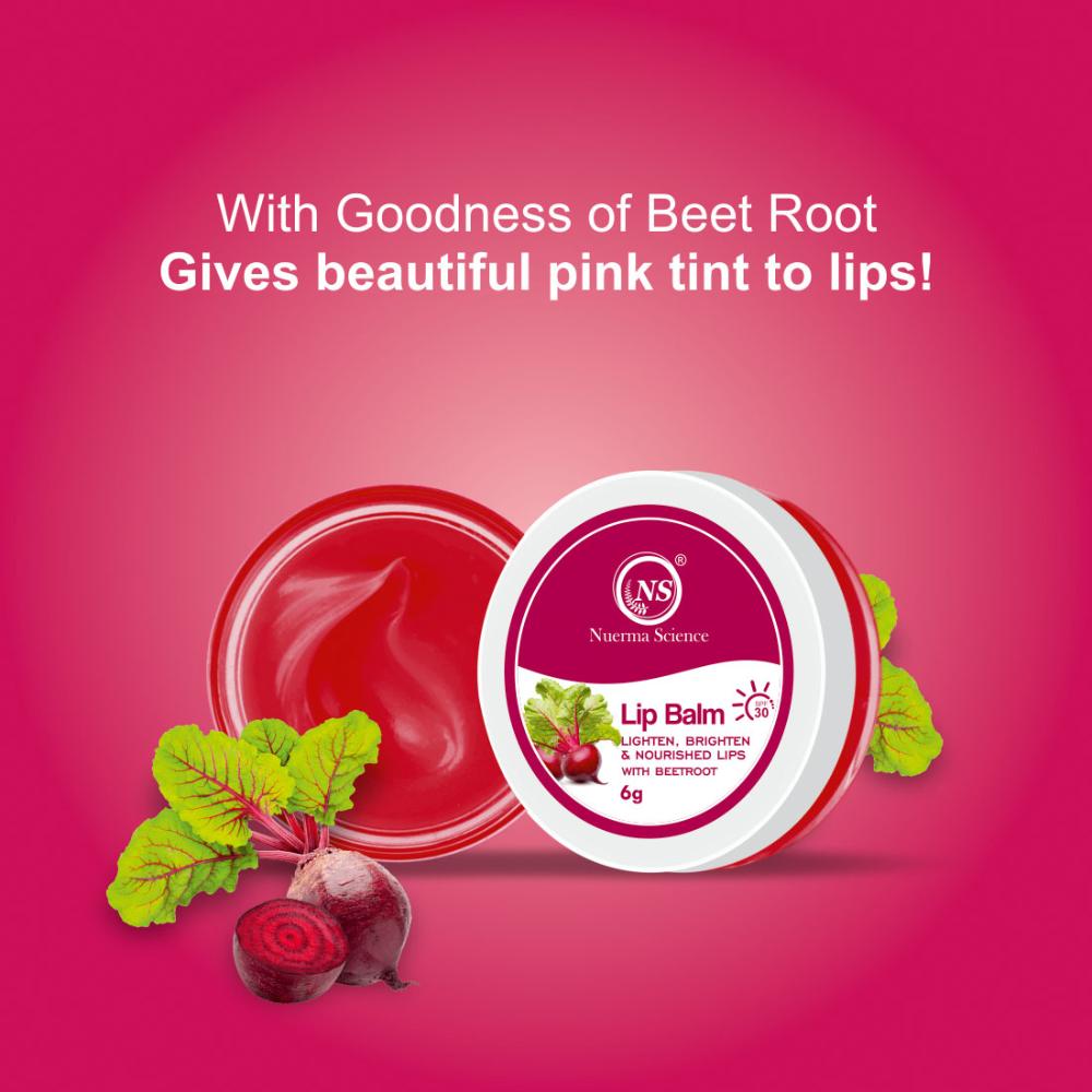 Beetroot Lip Gloss Balm with SPF 30 - Repair Dry, Chapped & Damaged Lips
