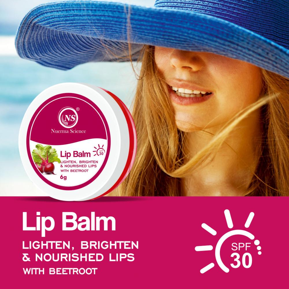 Beetroot Lip Gloss Balm with SPF 30 - Repair Dry, Chapped & Damaged Lips