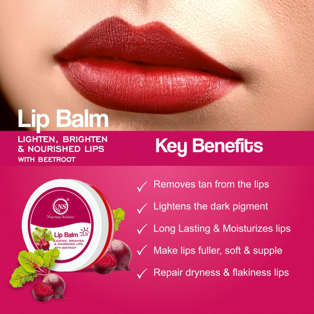 Beetroot Lip Gloss Balm with SPF 30 - Repair Dry, Chapped & Damaged Lips