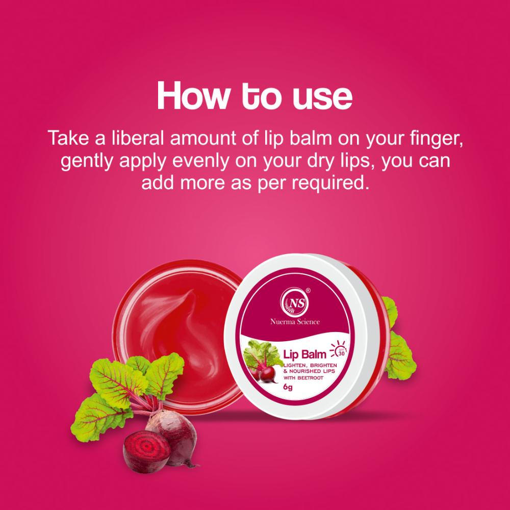 Beetroot Lip Gloss Balm with SPF 30 - Repair Dry, Chapped & Damaged Lips