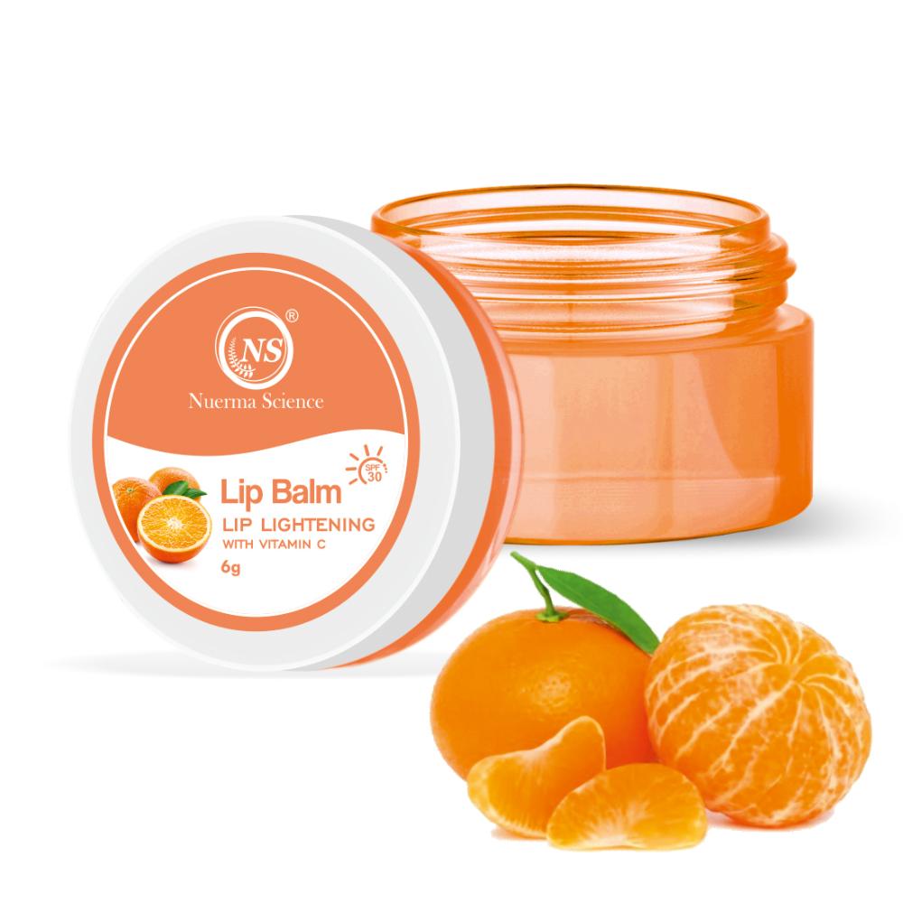 Vitamin C Lip Gloss Balm with SPF 30 - Lighten Lip Skin, Repair Dry, Damage Lips