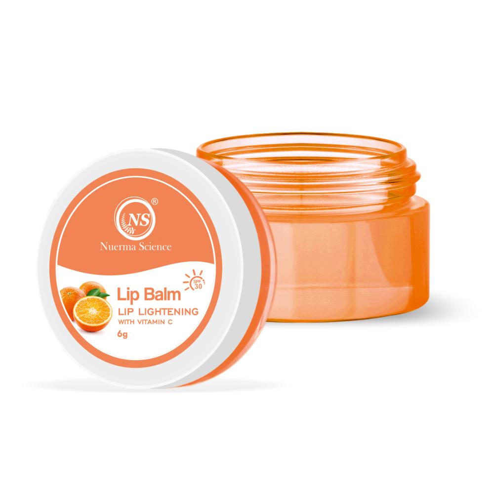Vitamin C Lip Gloss Balm with SPF 30 - Lighten Lip Skin, Repair Dry, Damage Lips