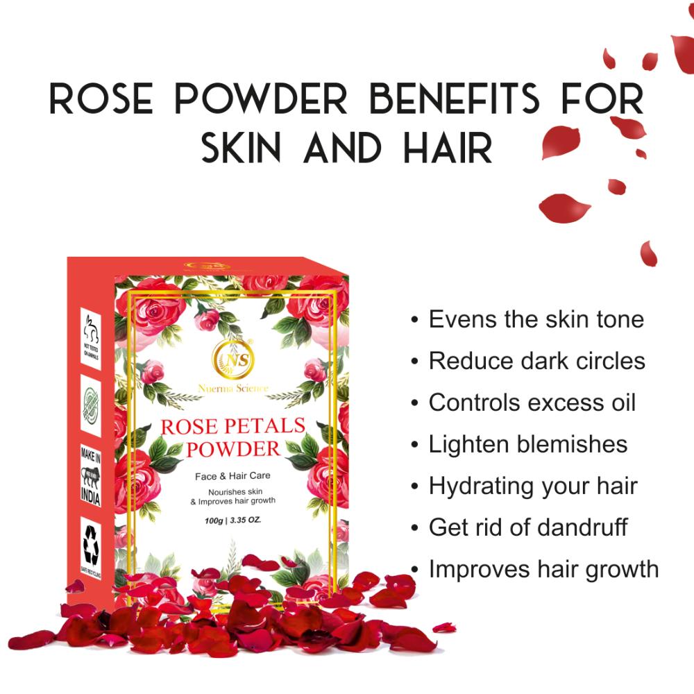 Rose Petal Powder for Blood Circulation Increase, Soft Skin & Boost Collagen