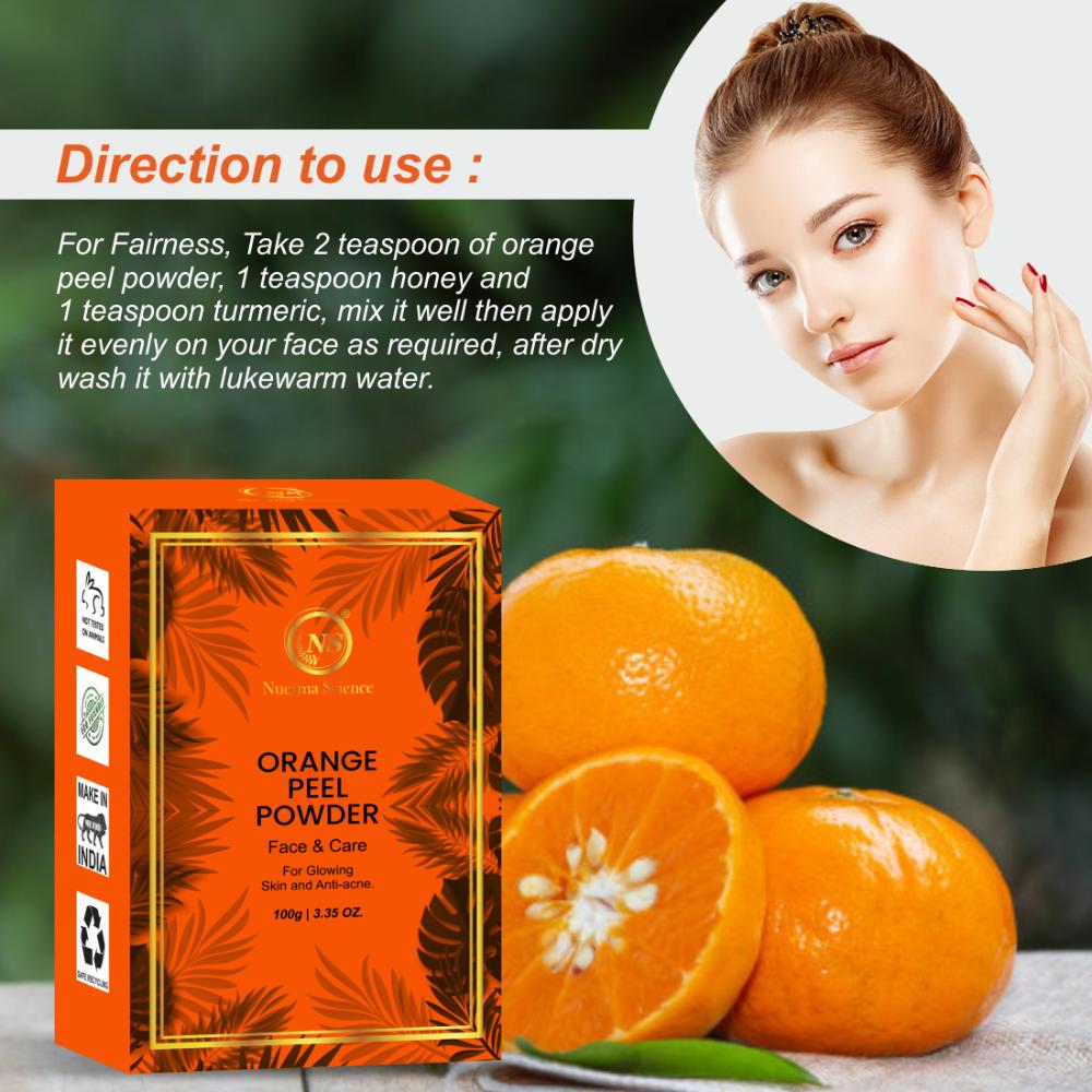 Orange Peel Powder for Skin Lighten, Pigmentation Control & Hydrates Skin
