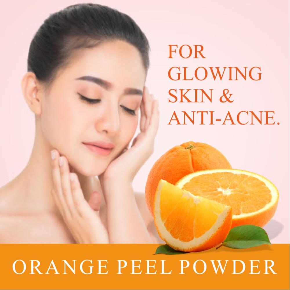 Orange Peel Powder for Skin Lighten, Pigmentation Control & Hydrates Skin