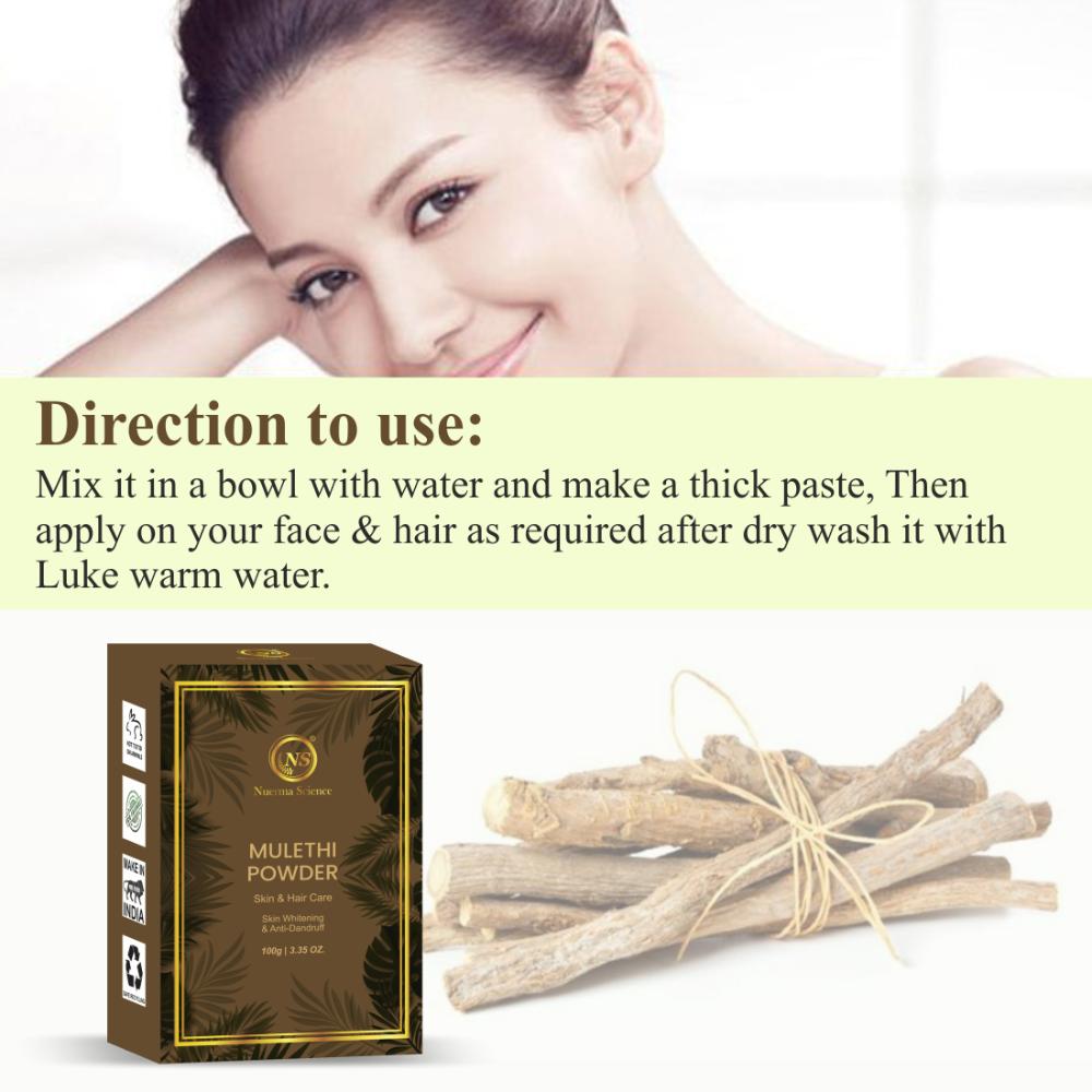 Mulethi Powder Skin & Hair Care Skin Whitening & Antidandruff