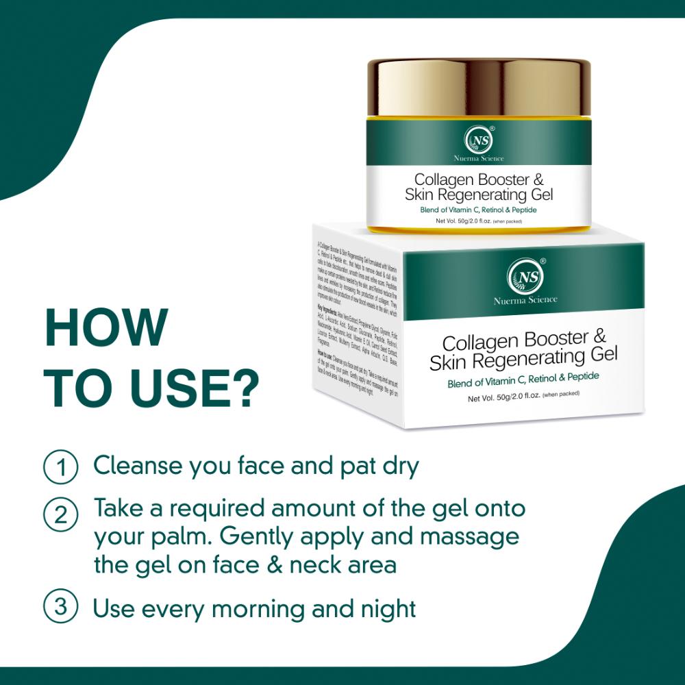 Collagen Booster & Skin Regenerating Gel with Vitamin C, Retinol & Peptide