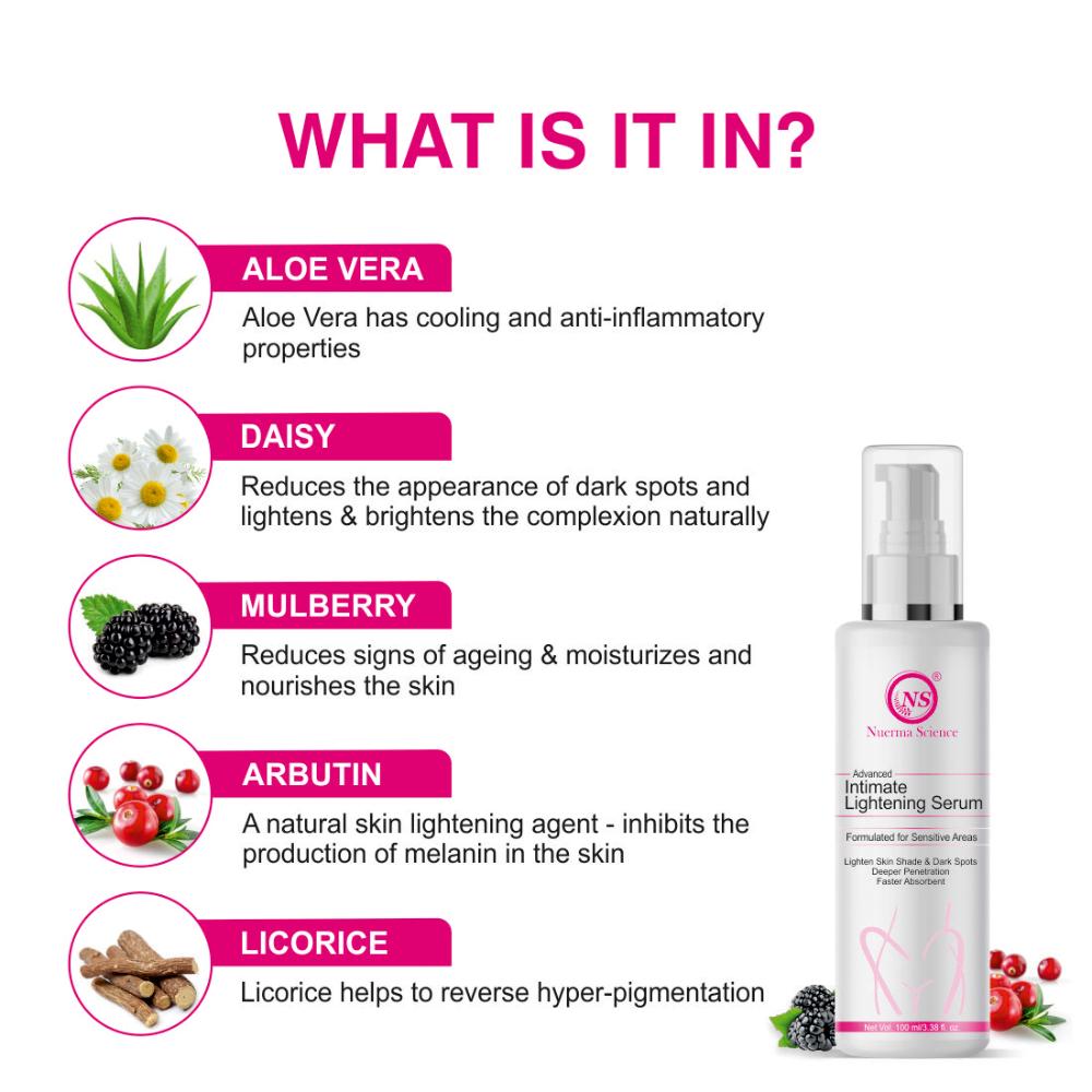 Intimate Area Lightening Serum for Men & Women with Alpha Arbutin & Licorice