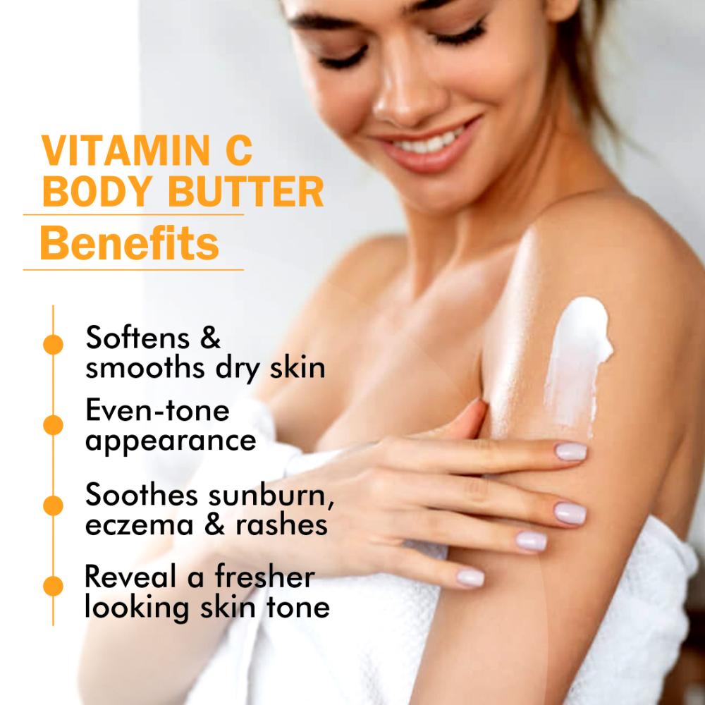 Vitamin C Body Butter Cream with Butters & Vitamin C for Buttery Skin Tone
