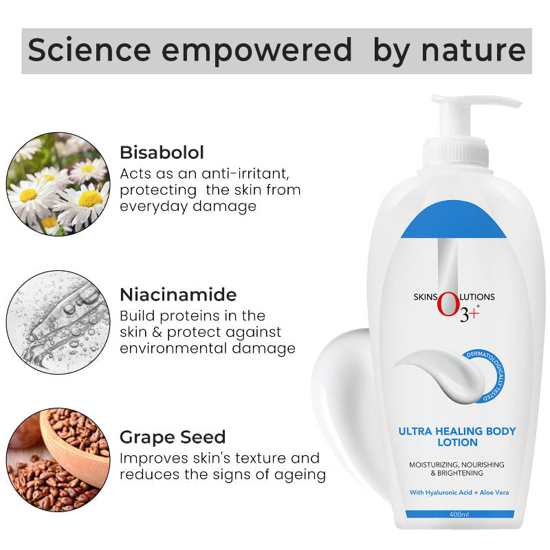 Ultra Healing Brightening Body Lotion Moisturiser With Hyaluronic Acid & Aloe Vera