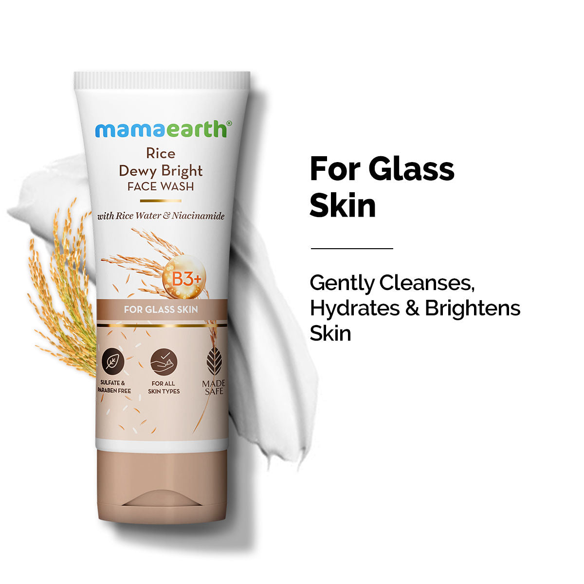 Rice Face Wash With Rice Water & Niacinamide for Glass Skin - 100ml