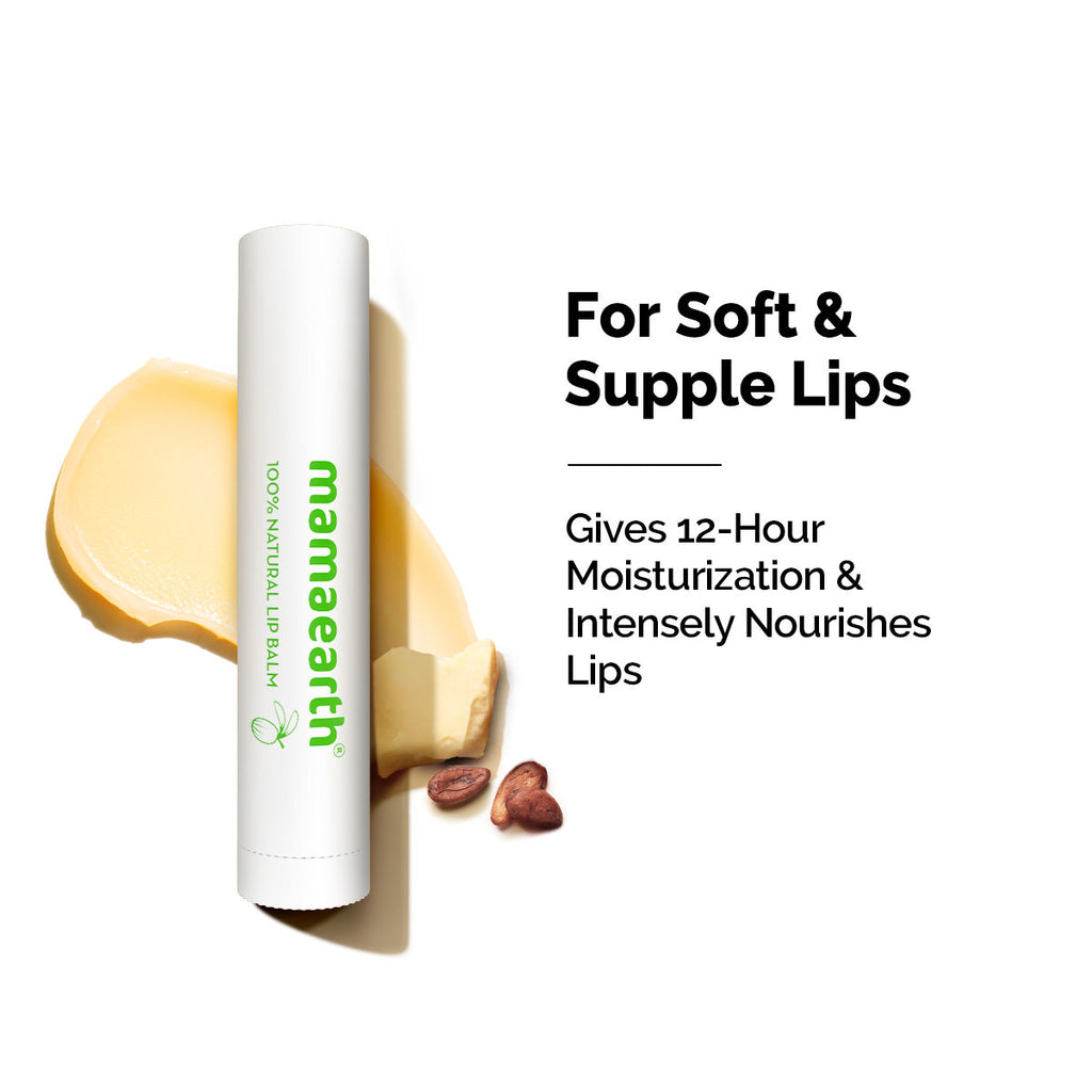 Nourishing Natural Lip Balm with Vitamin E and Shea Butter for 12 Hour Moisturization