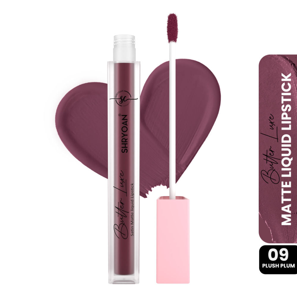 Butter Luxe Satin Matte Liquid Lipstick - Plush Plum 09