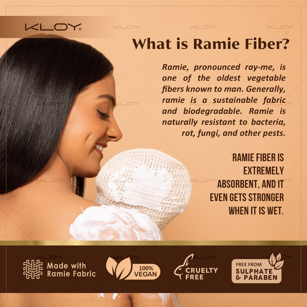 Natural Ramie Bath Glove Scrubber Exfoliator