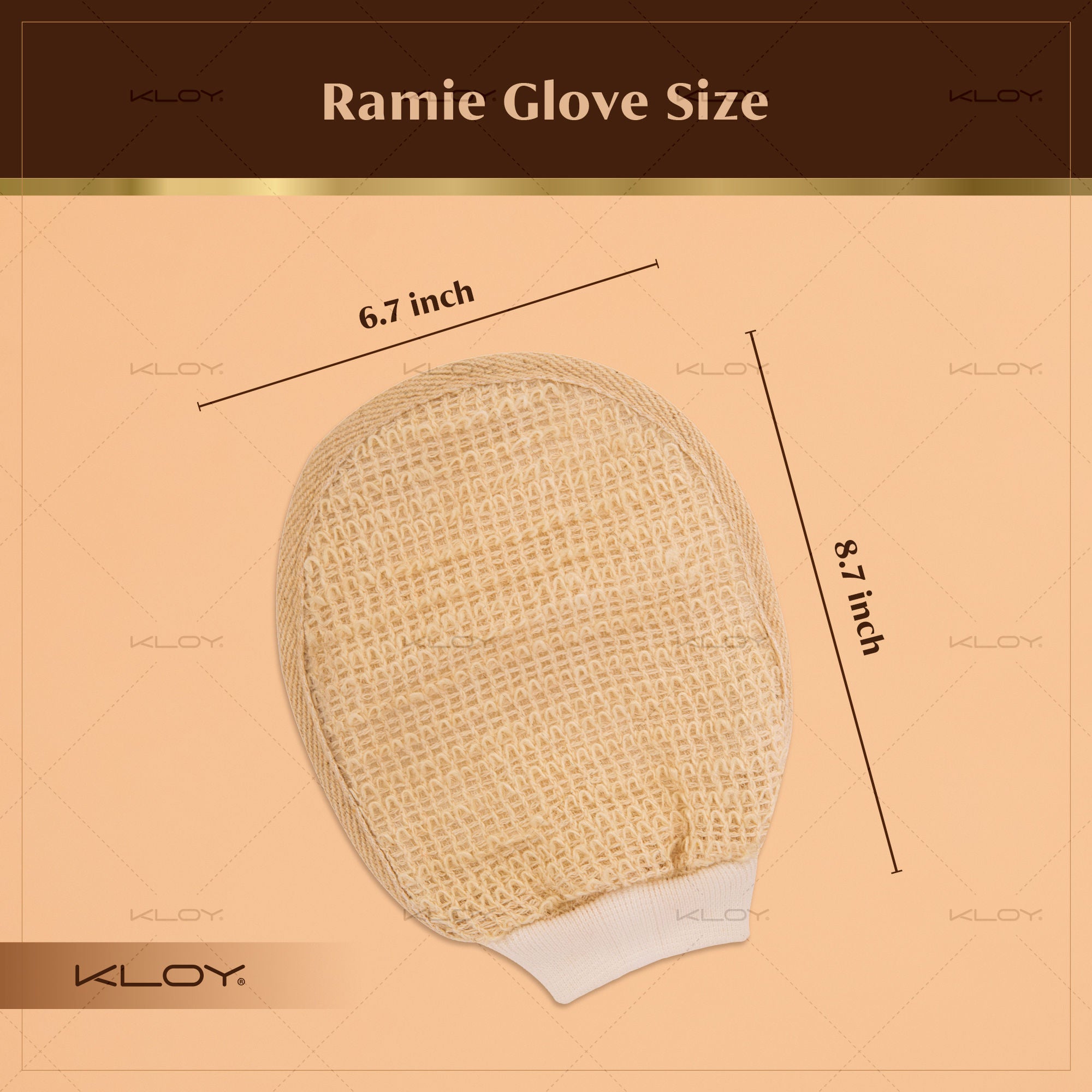 Natural Ramie Bath Glove Scrubber Exfoliator