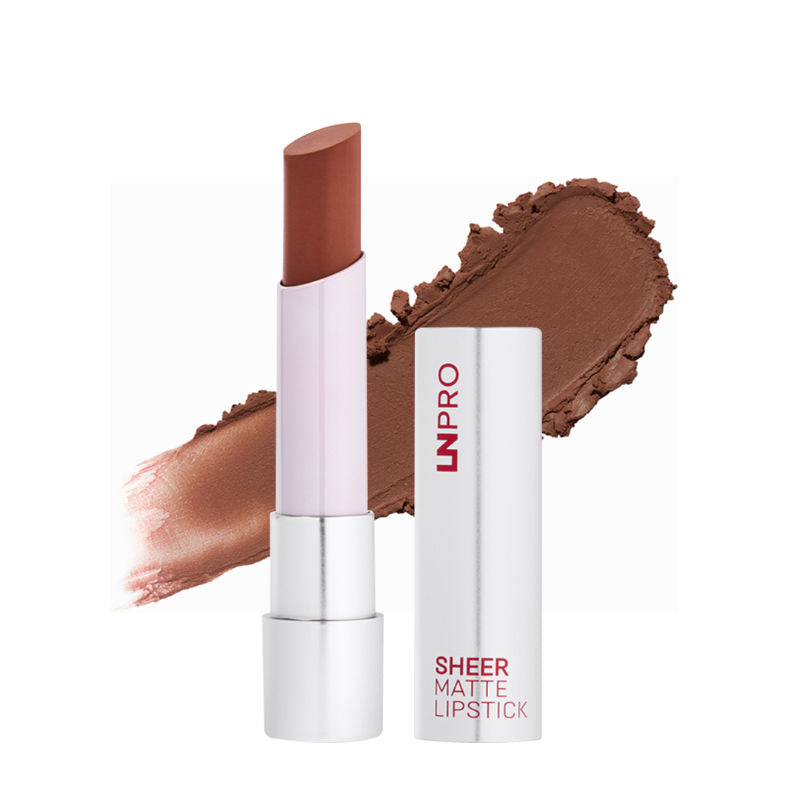Sheer-Matte Lipstick - Hot Brownie