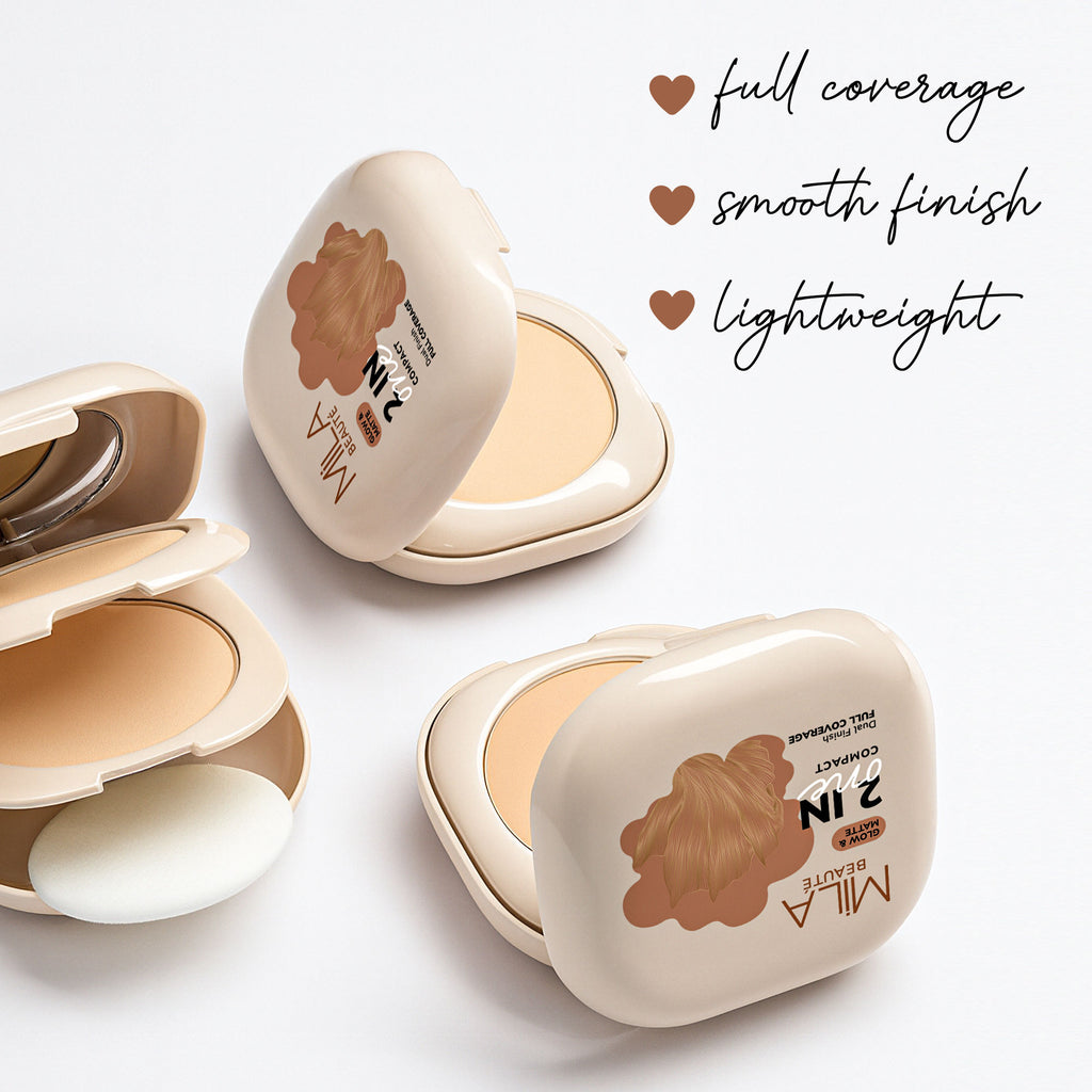 Mila Beaute Glow & Matte 2-in-1 Compact With SPF 15