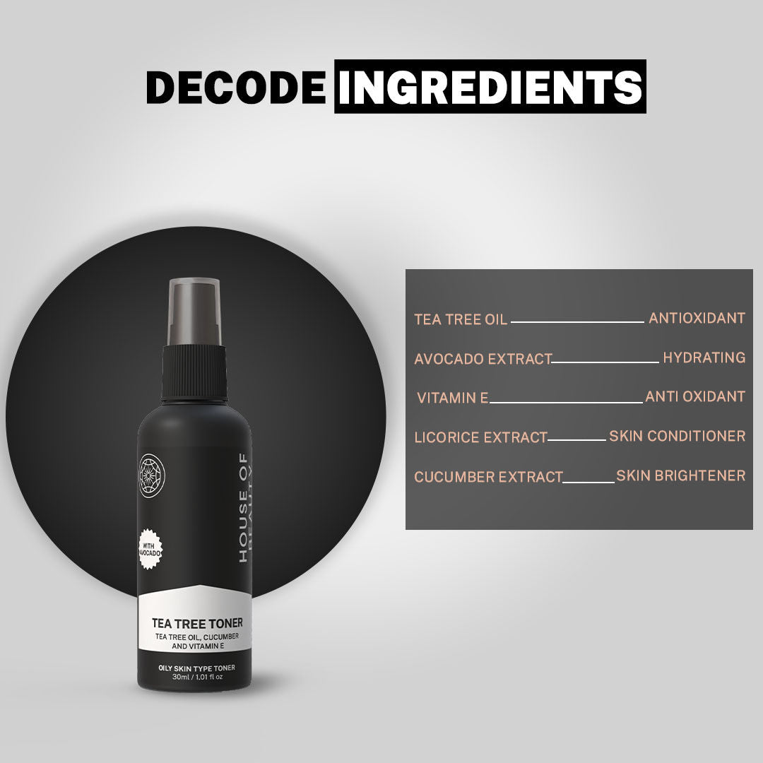 Tea Tree + Avocado Toner (oily To Combination Skin)